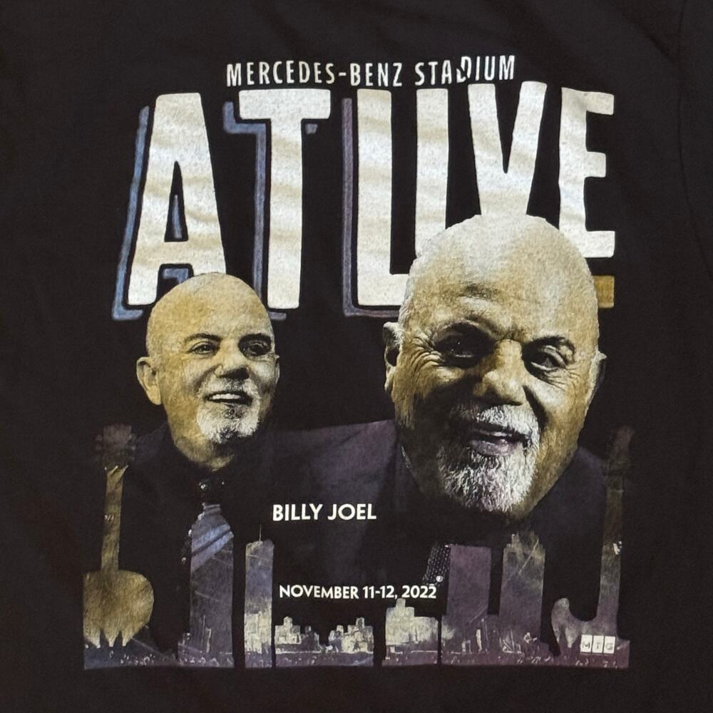 Billy Joel ATL Live 2022 Concert Tee Mercedes Benz Stadium Size M